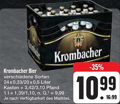 Krombacher Bier 24 x 0,33/0,5 Liter Kasten