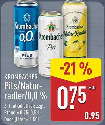 Krombacher Pils/Naturradler/0,0 %