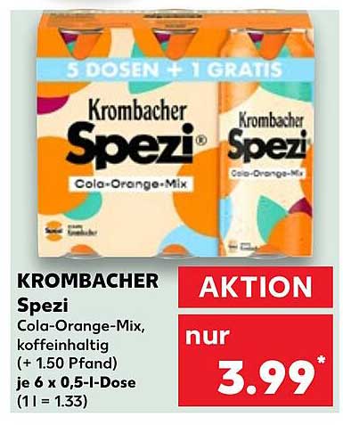KROMBACHER Spezi Cola-Orange-Mix, koffeinhaltig