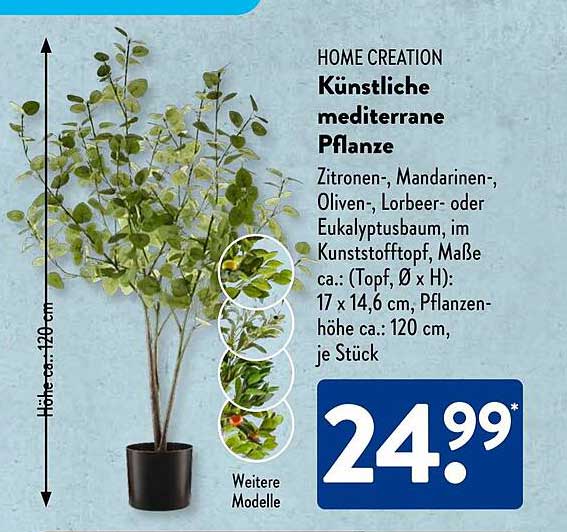 Künstliche mediterrane Pflanze