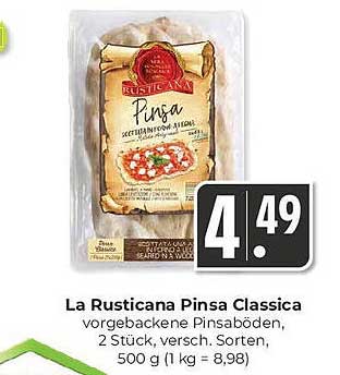 La Rusticana Pinsa Classica - Vorgebackene Pinsaböden, 2 Stück, 500 g