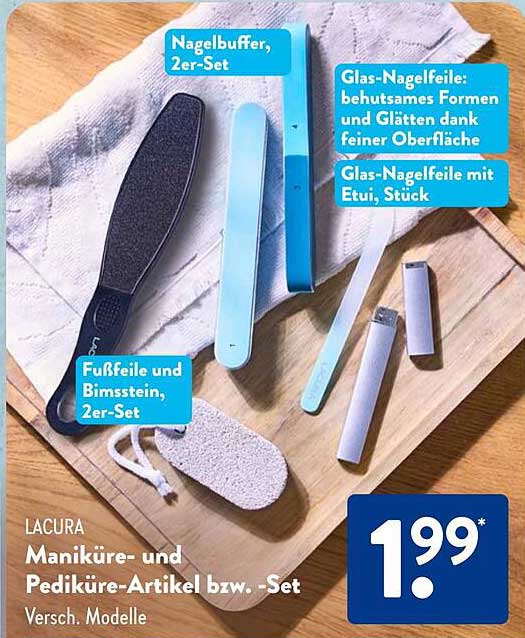 LACURA Maniküre- und Pediküre-Artikel, 2er-Set