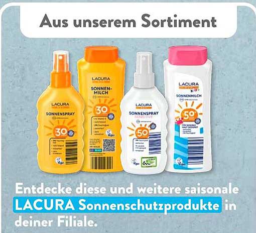 LACURA Sonnenmilch und Sonnenprodukte