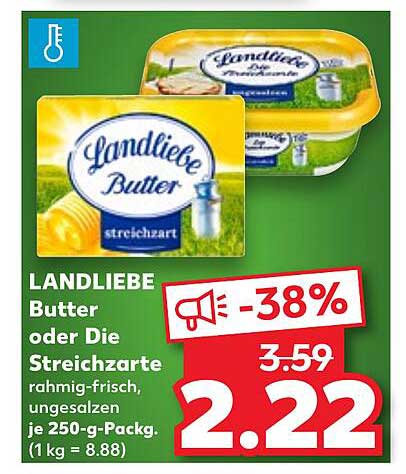 LANDLIEBE Butter oder Die Streichzarte 250-g-Packung