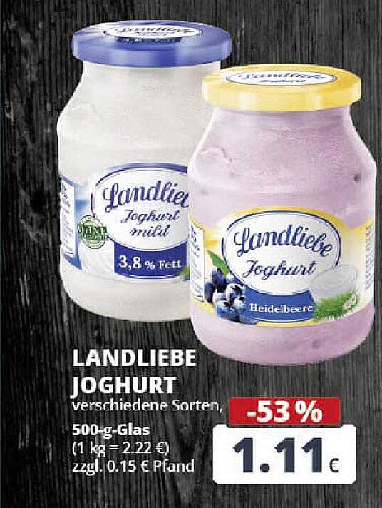 LANDLIEBE JOGHURT verschiedene Sorten, 500-g-Glas