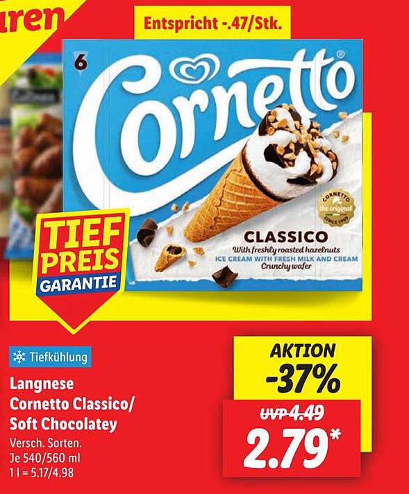 Langnese Cornetto Classico / Soft Chocolatey 6er Pack