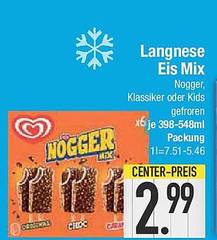 Langnese Eis Mix: Nogger, Klassiker oder Kids - gefroren