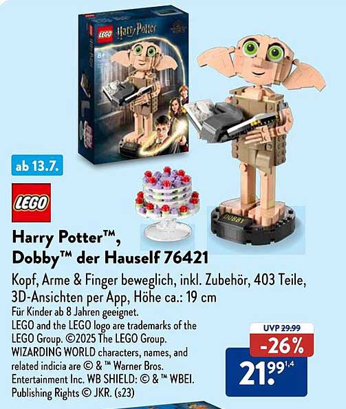 LEGO Harry Potter™, Dobby™ der Hauself 76421
