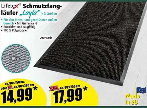 Lifetex Schmutzfangläufer "Layla" in 3 Größen