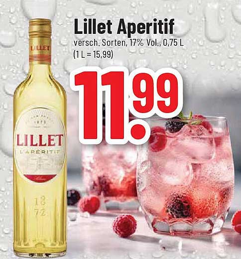 Lillet Aperitif, 0,75 L – verschiedene Sorten, 17% Vol.