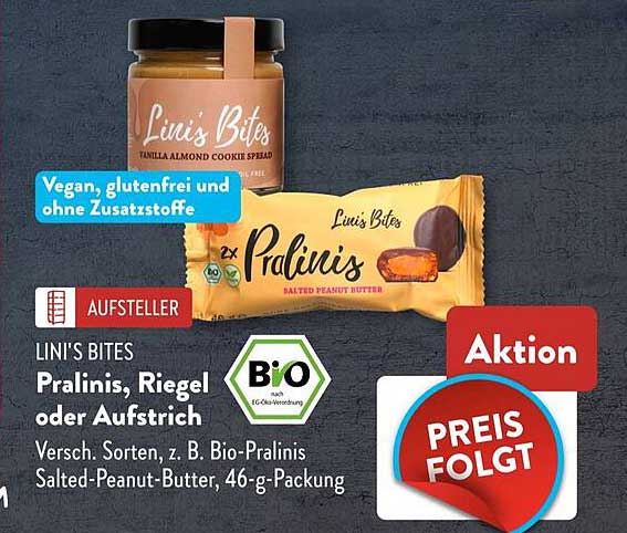 LINI'S BITES Pralinis, Riegel oder Aufstrich