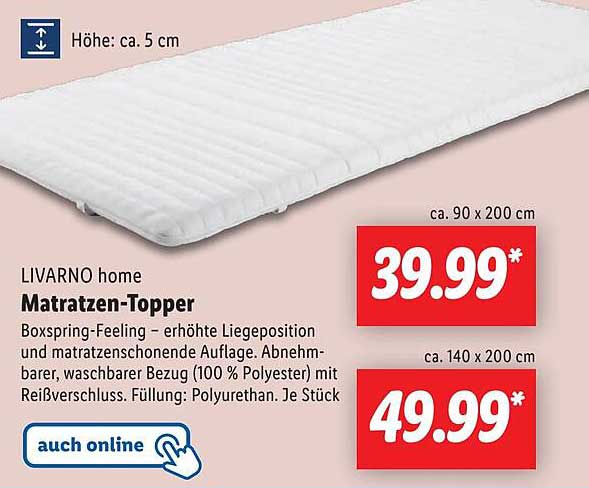 LIVARNO home Matratzen-Topper