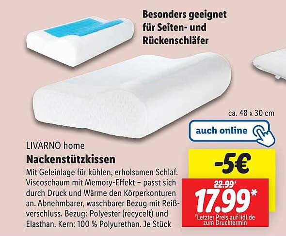LIVARNO home Nackenstützkissen