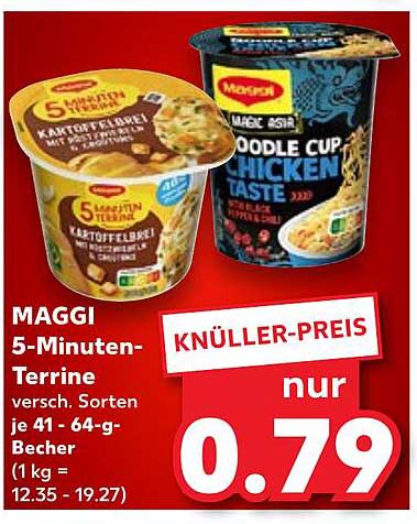 MAGGI 5-Minuten-Terrine - verschiedene Sorten je 64-g-Becher