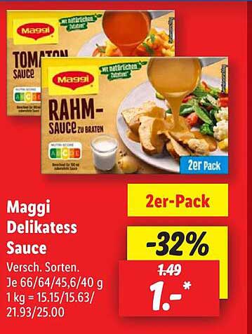 Maggi Delikatess Sauce 2er-Pack - Jetzt zugreifen!