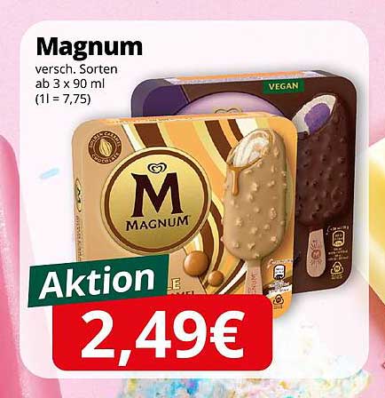 Magnum Eiscreme – verschiedene Sorten ab 3 x 90 ml