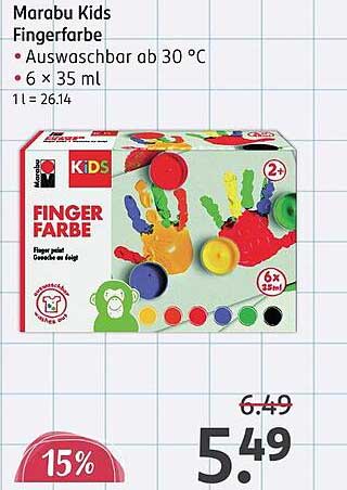 Marabu Kids Fingerfarbe 6 x 35 ml