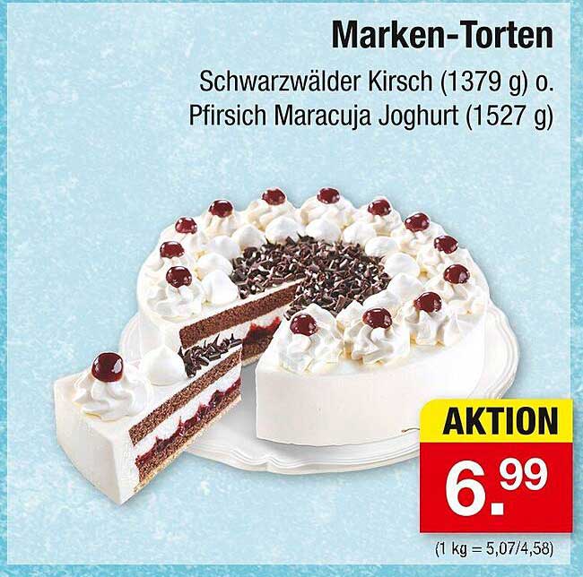Marken-Torten: Schwarzwälder Kirsch oder Pfirsich Maracuja Joghurt