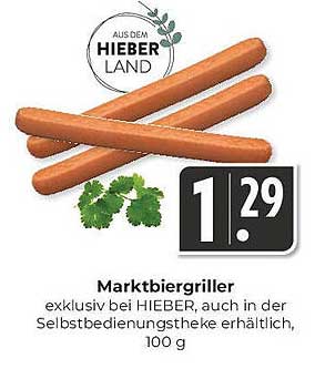 Marktbiergriller, exklusiv bei HIEBER, 100 g