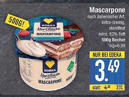 Mascarpone nach italienischer Art – EDEKA Herzstücke, 500g