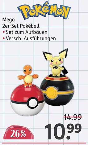 Mega 2er-Set Pokéball