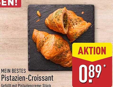 Mein Bestes Pistazien-Croissant, gefüllt mit Pistaziencreme: Stück