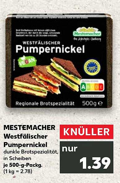 MESTEMACHER Westfälischer Pumpernickel 500g