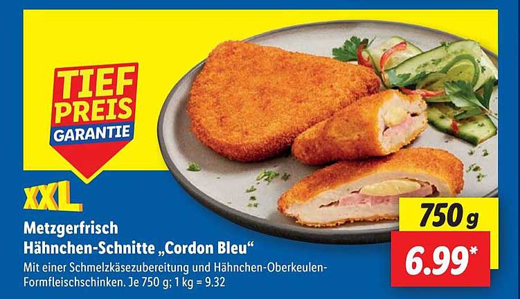 Metzgerfrisch Hähnchen-Schnitte „Cordon Bleu“