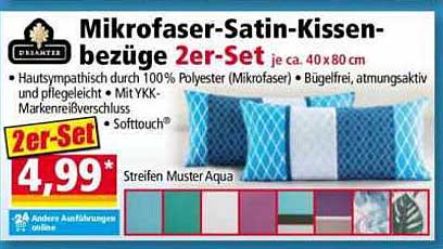 Mikrofaser-Satin-Kissenbezüge 2er-Set