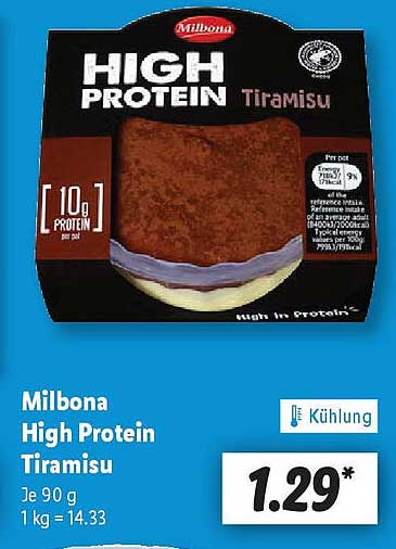 Milbona High Protein Tiramisu