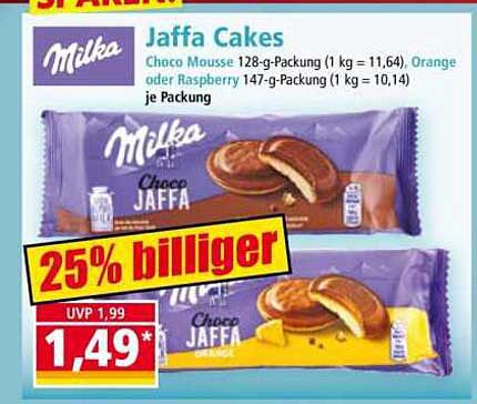 Milka Jaffa Cakes 128-g-Packung