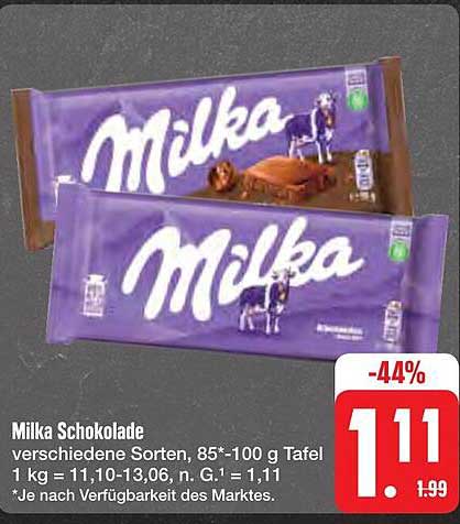 Milka Schokolade - verschiedene Sorten, 85*-100 g Tafel