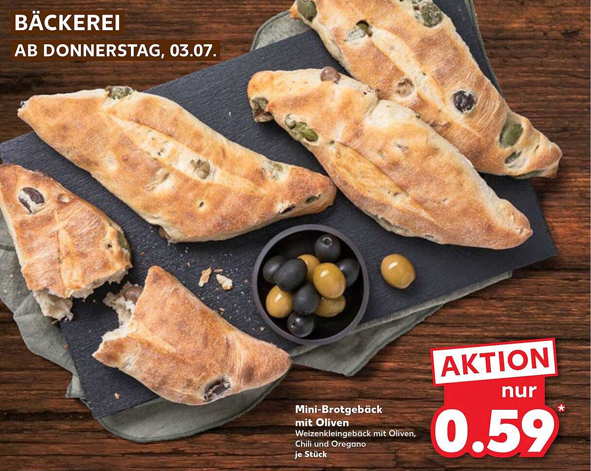 Mini-Brotgebäck mit Oliven