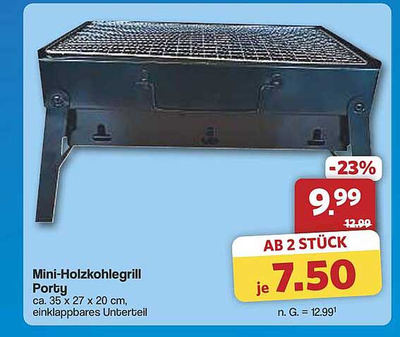 Mini-Holzkohlegrill Portý