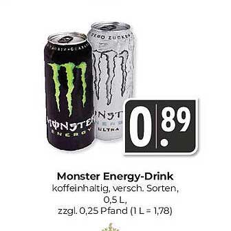 Monster Energy-Drink, 0,5 L, verschiedene Sorten
