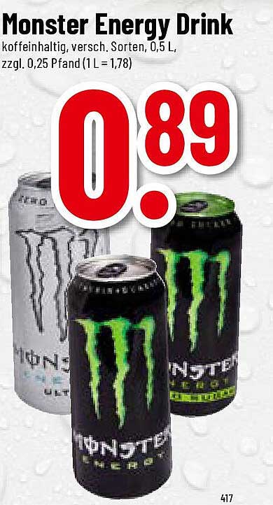 Monster Energy Drink 0,5 L – Verschiedene Sorten