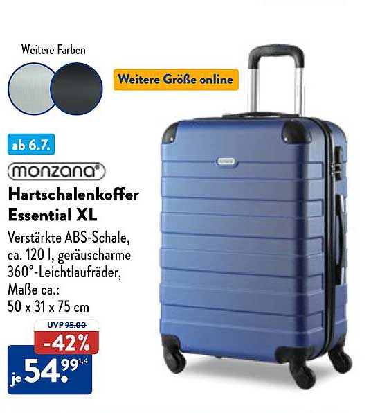 monzana Hartschalenkoffer Essential XL