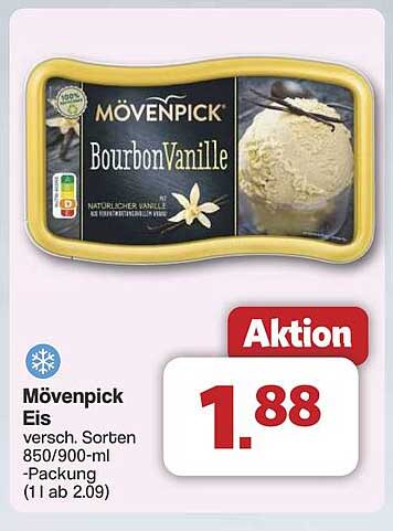Mövenpick Eis - Bourbon Vanille 850/900 ml