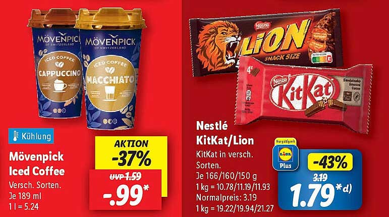 Mövenpick Iced Coffee - Verschiedene Sorten