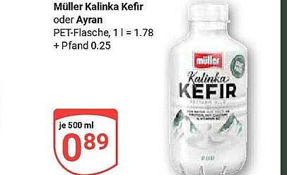 Müller Kalinka Kefir oder Ayran, 500 ml für nur 0,89 €