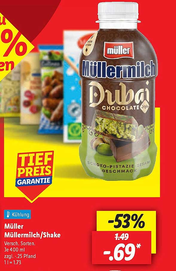Müller Müller Milch / Shake - Verschiedene Sorten (400 ml)