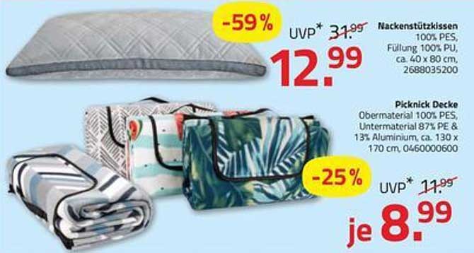 Nackenstützkissen und Picknick Decke – Hochwertige Entspannung für Zuhause und unterwegs