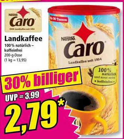 Nestlé Caro Landkaffee 200-g-Dose - 30% günstiger!