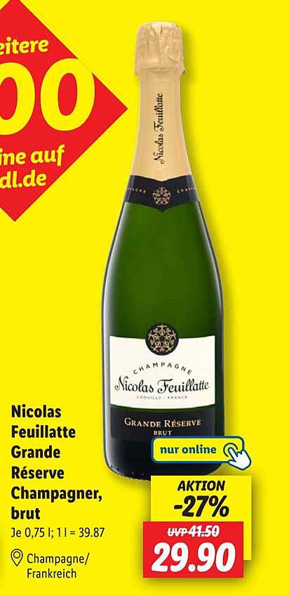 Nicolas Feuillatte Grande Réserve Champagner, brut 0,75 l