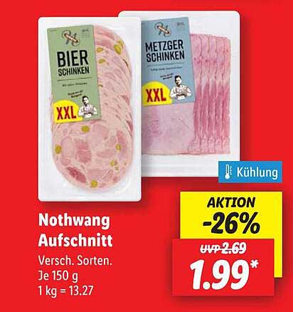 Nothwang Aufschnitt - Verschiedene Sorten, je 150 g