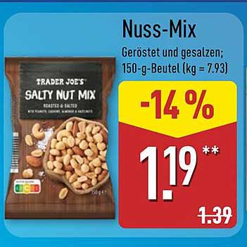 Nuss-Mix - Geröstet und gesalzen; 150-g-Beutel