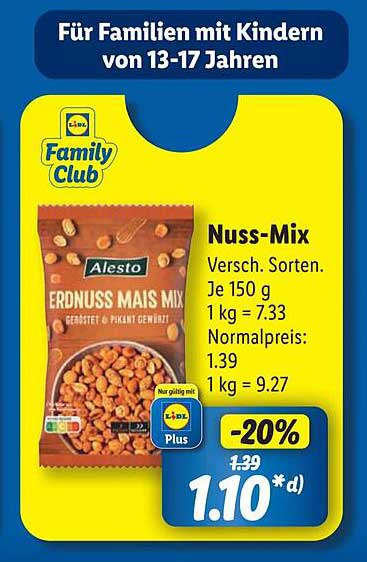 Nuss-Mix von Alesto - Erdnuß-Mais-Mix 150 g
