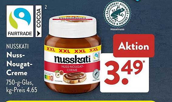 NUSSKATI Nuss-Nougat-Creme 750-g-Glas