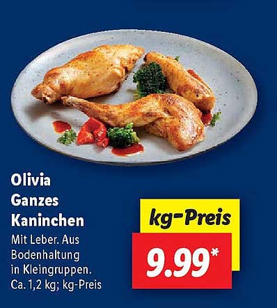 Olivia Ganzes Kaninchen mit Leber