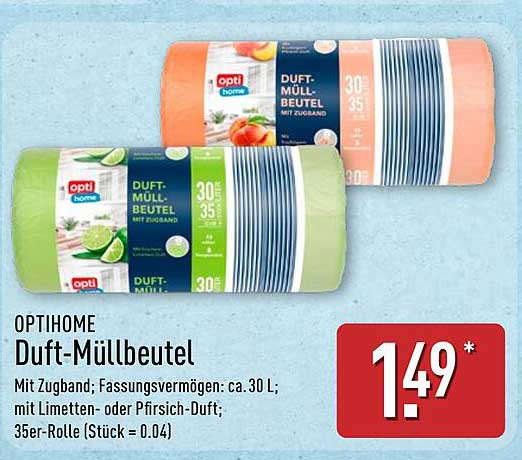 OptiHome Duft-Müllbeutel – Frische für Ihren Alltag